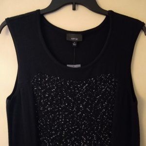 BLACK STRETCH KNIT DRESS. NWT.